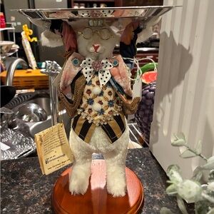 Mark Roberts Whimsical Rabbit Figurine with Gold and Black Accents